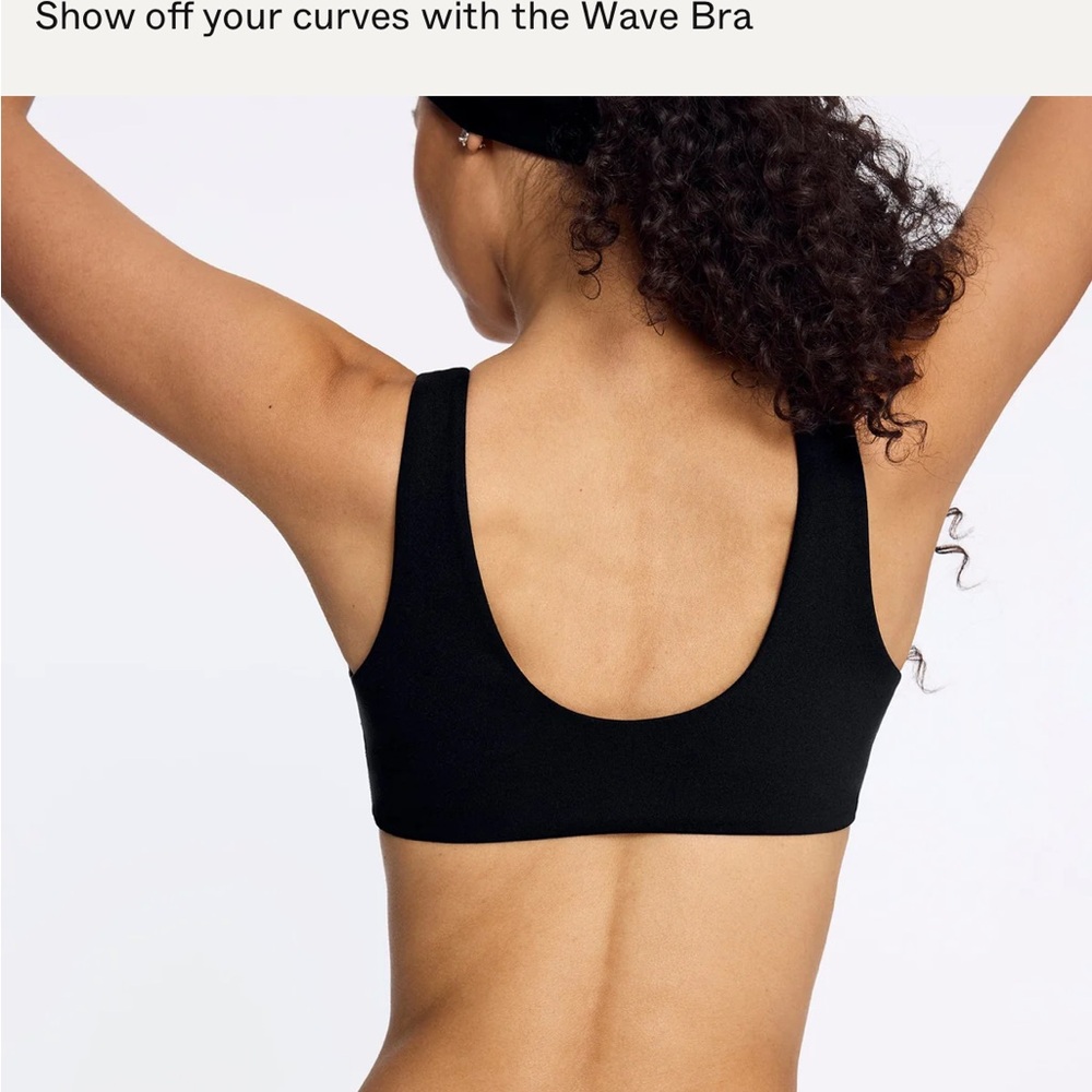 Wave Bra Scoop Front Sports Bra - Black - Picture 2 of 5